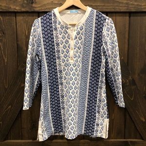 J.mclaughlin biscayne tunic top Catalina cloth size small